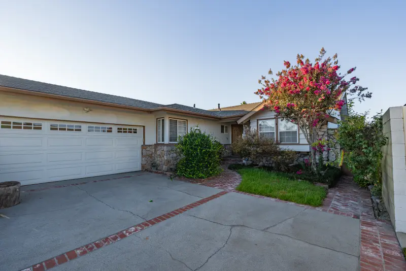 Two-car garage and driveway